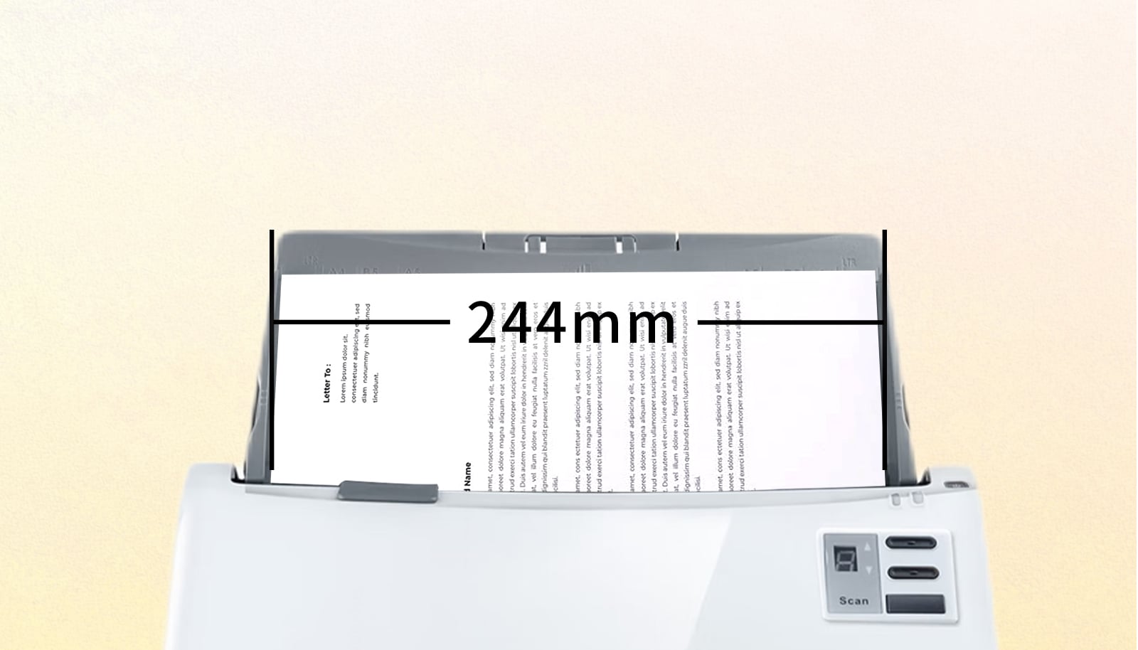 加宽进纸轮为带孔票据专门设计，让票据扫描安心无忧 